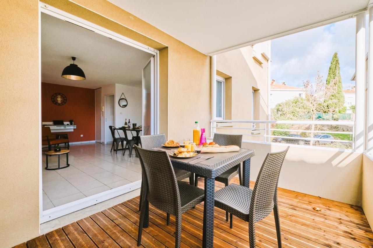 Tout confort ! Calme, Climatisation, Piscine, Parking Gratuit, Grande Terrasse, Netflix, Wifi Carcassonne Esterno foto